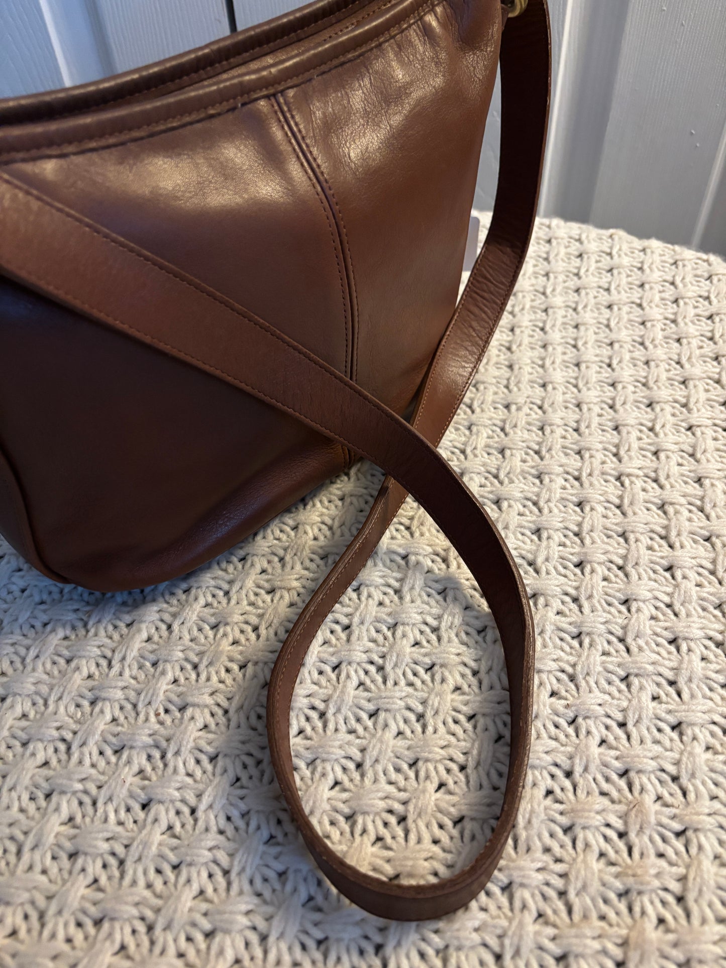 Vintage Coach Worth Bag, British Tan