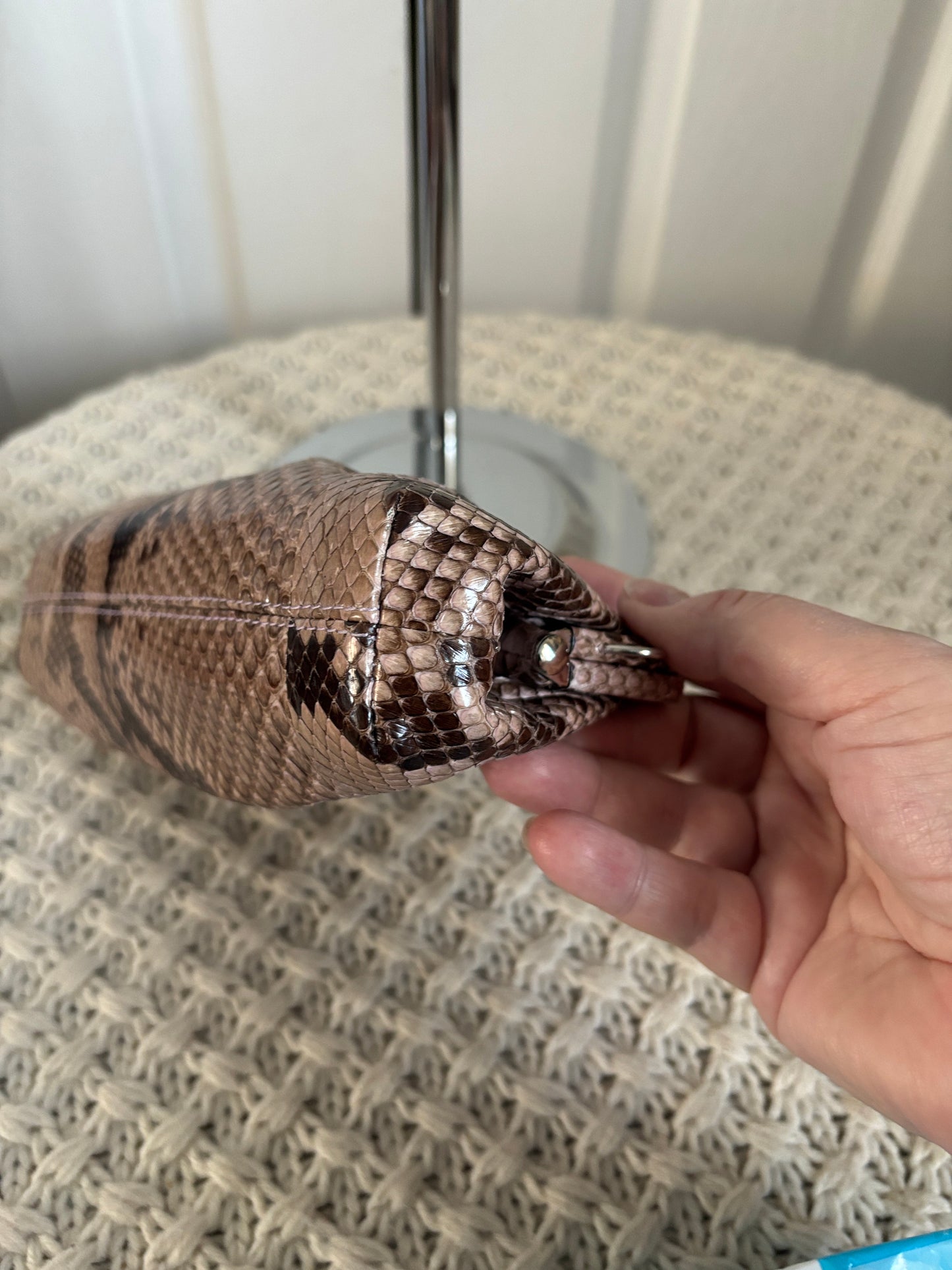 Very Rare Vintage Coach Sample Python Clutch, Made in Italy