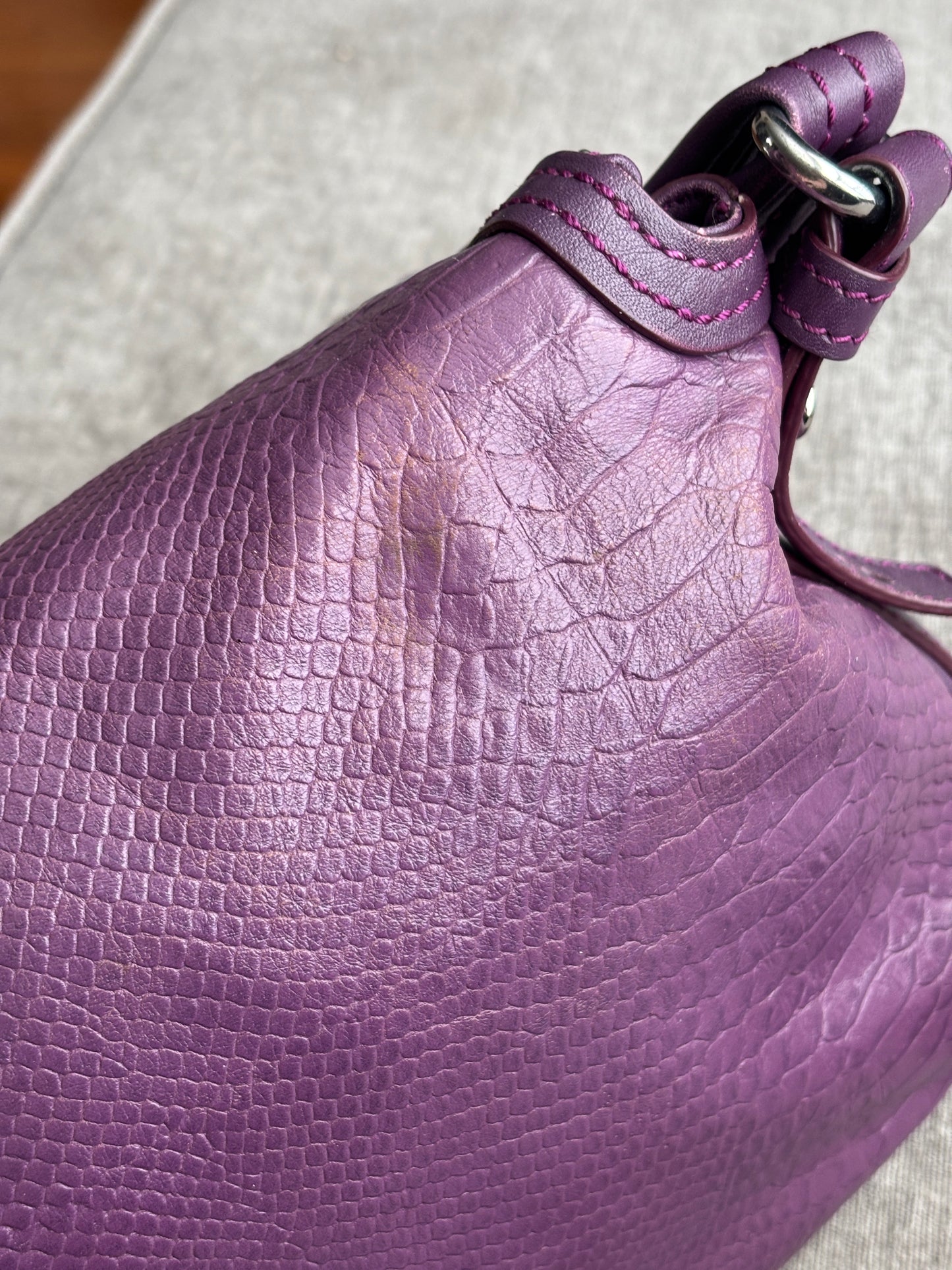 Marc by Marc Jacobs Purple Embossed Leather Bag