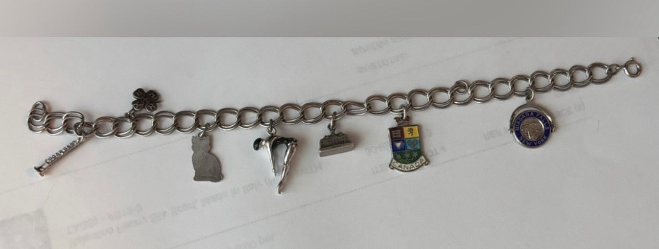 Vintage Silver Charm Bracelet