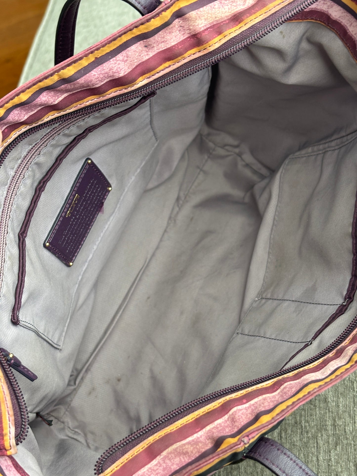 Tumi Large Canvas Bag with Leather Trim