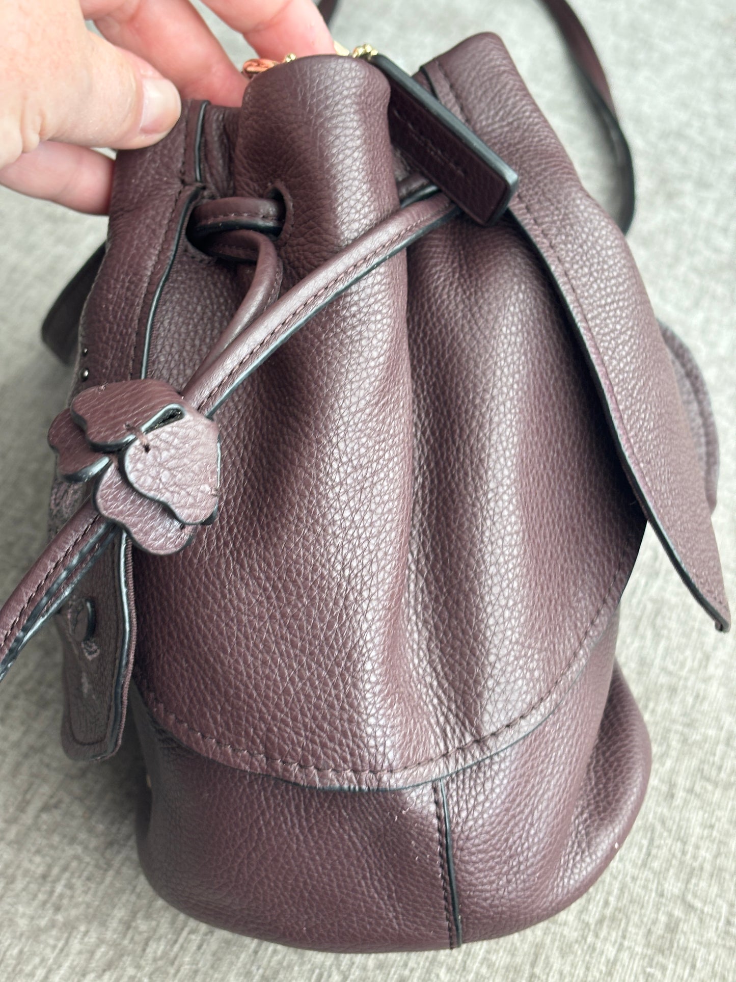 Coach Floral Embroidered Petal Bag, Oxblood