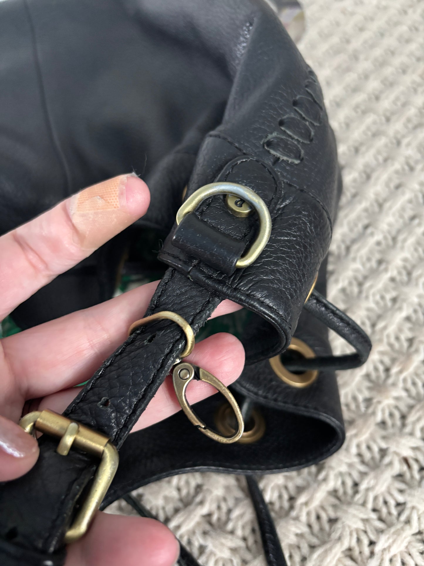 Boden Leather Bucket Bag