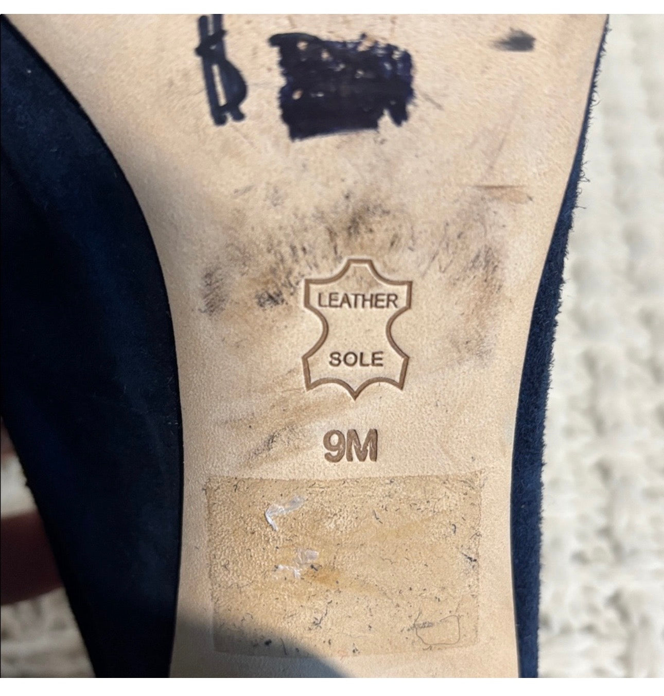 EUC Tory Burch Blue Suede Block Heels