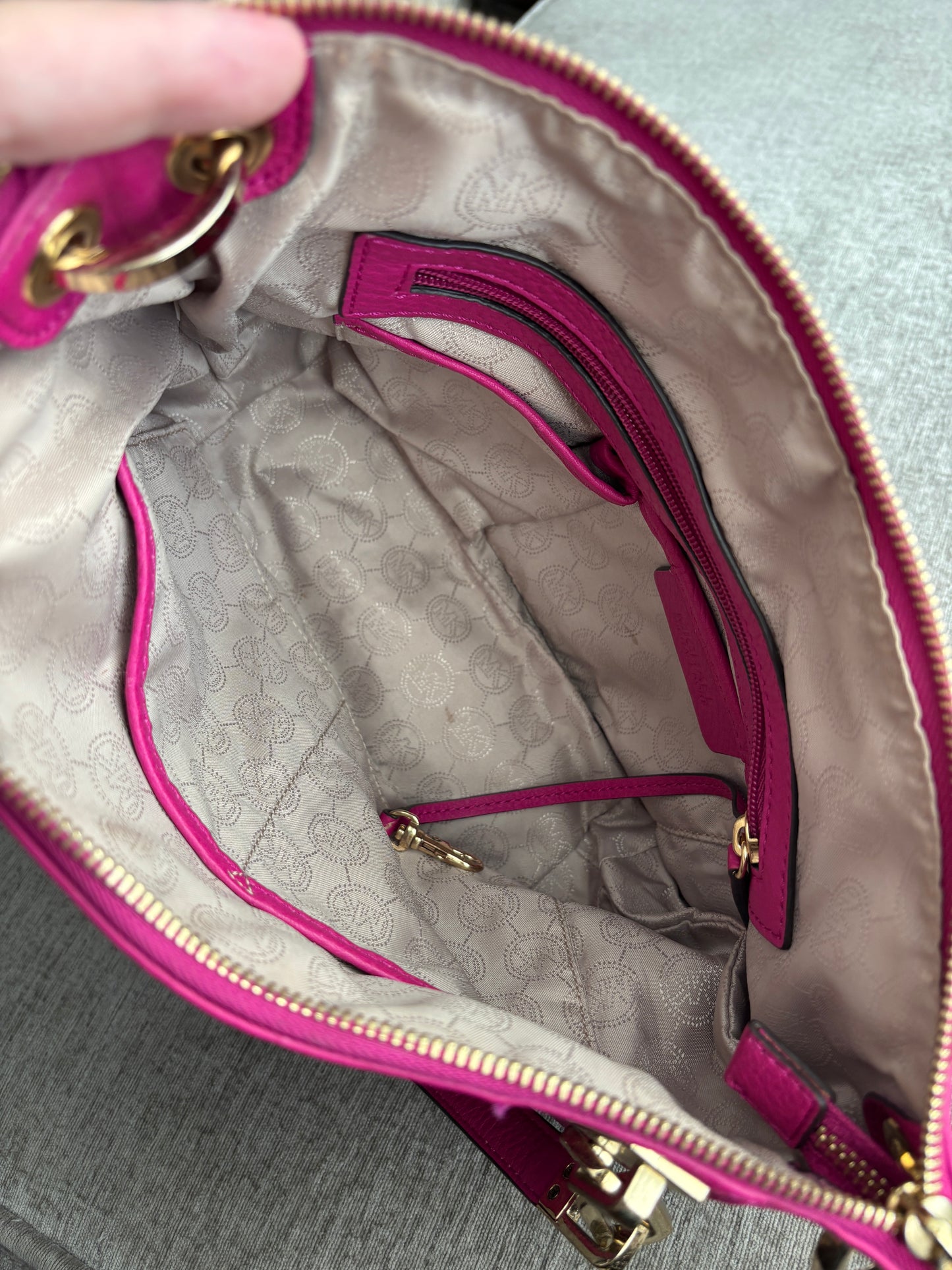 Michael Kors Vibrant Pink Leather Bag