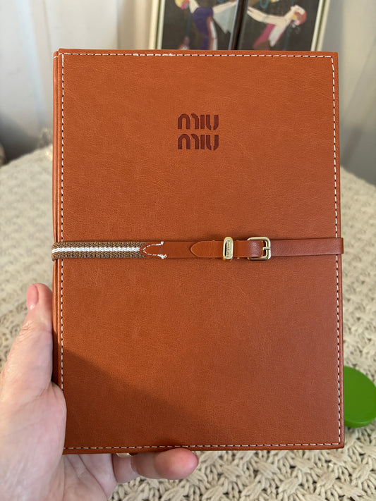 New MIU MIU Leather Bound Notebook