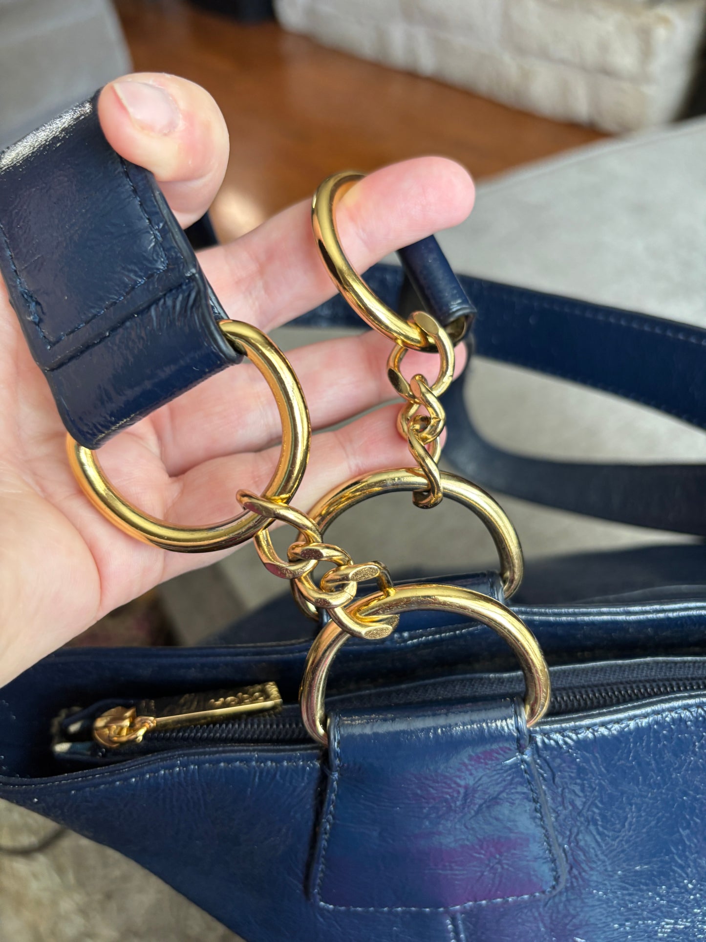 HOBO Navy Blue Large Tote