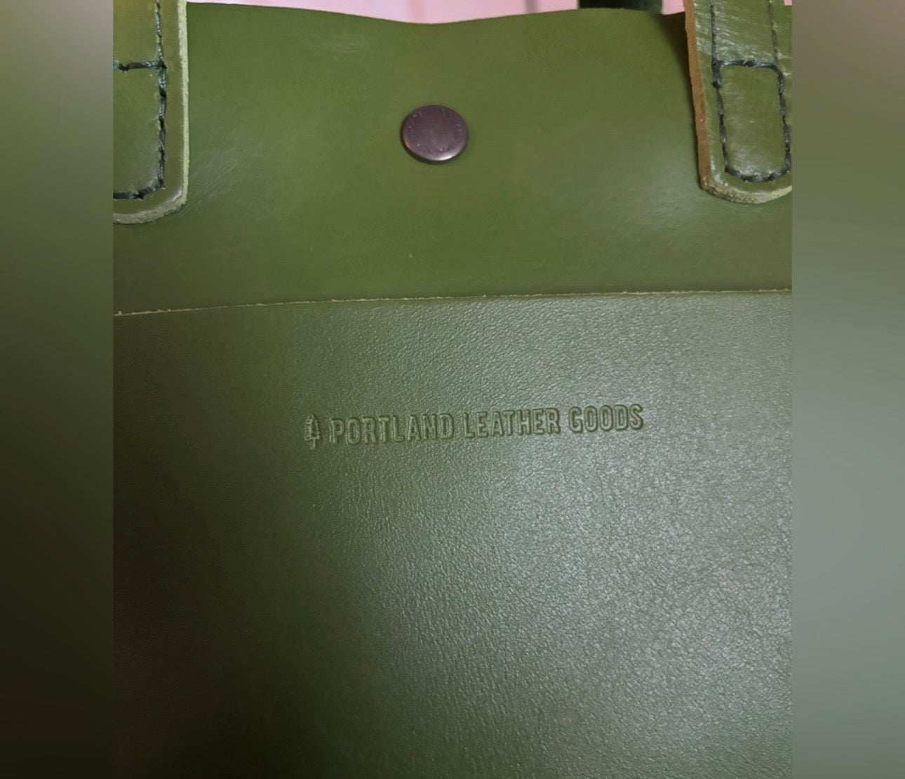NWOT Portland Leather Mini Tote, Grass Green