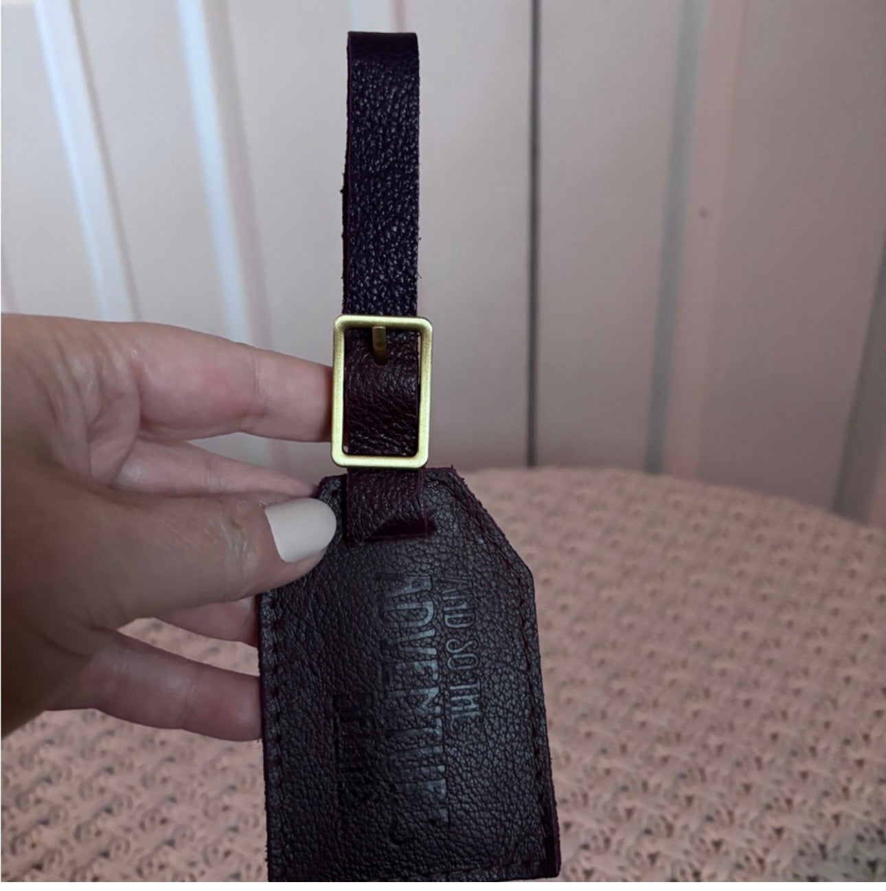 NWOT Portland Leather Goods Archie Luggage Tag