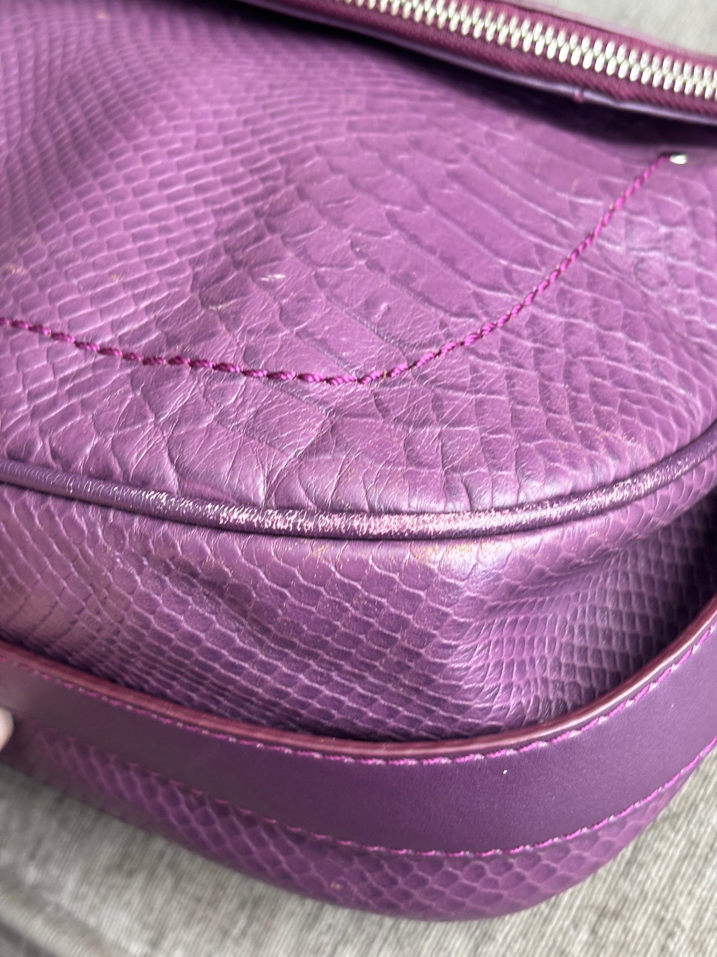Marc by Marc Jacobs Purple Embossed Leather Bag