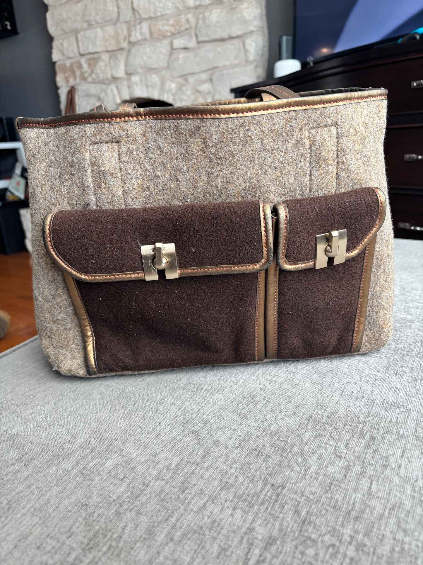 Tumi Brown Wool Computer Bag