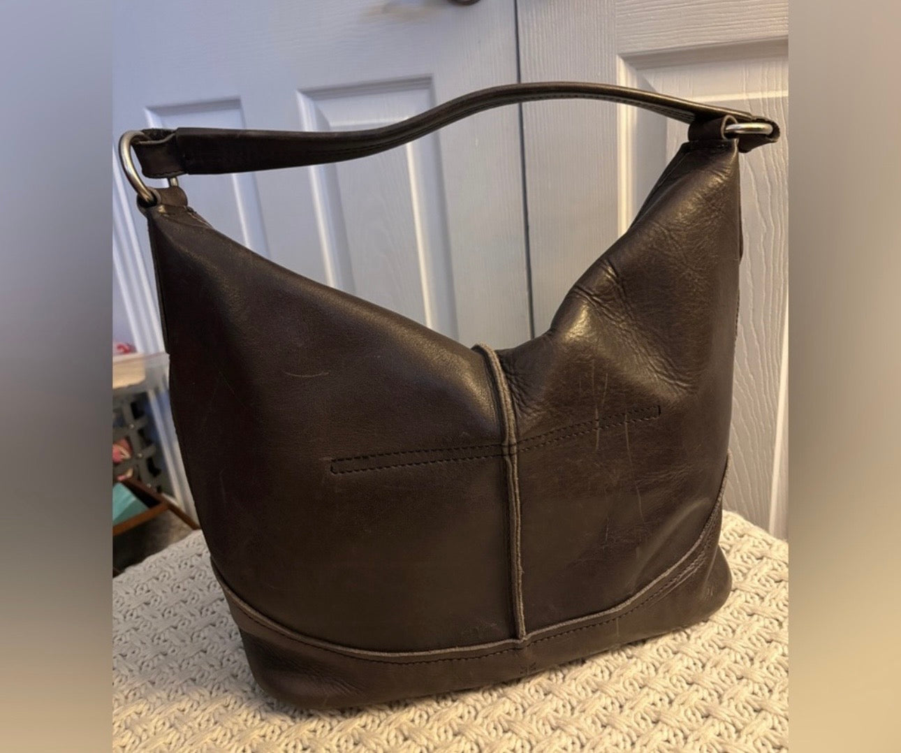 EUC Frye Taupe Leather Shoulder Bag