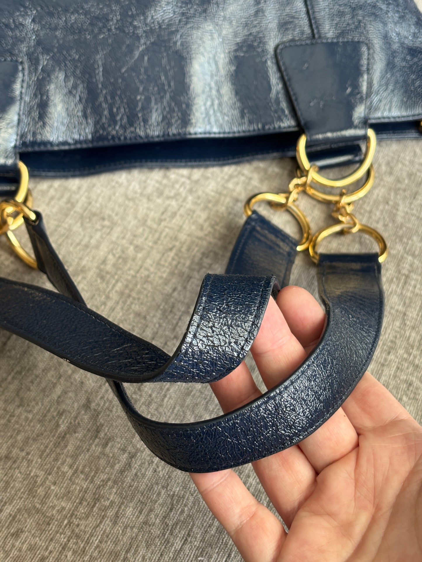 HOBO Navy Blue Large Tote