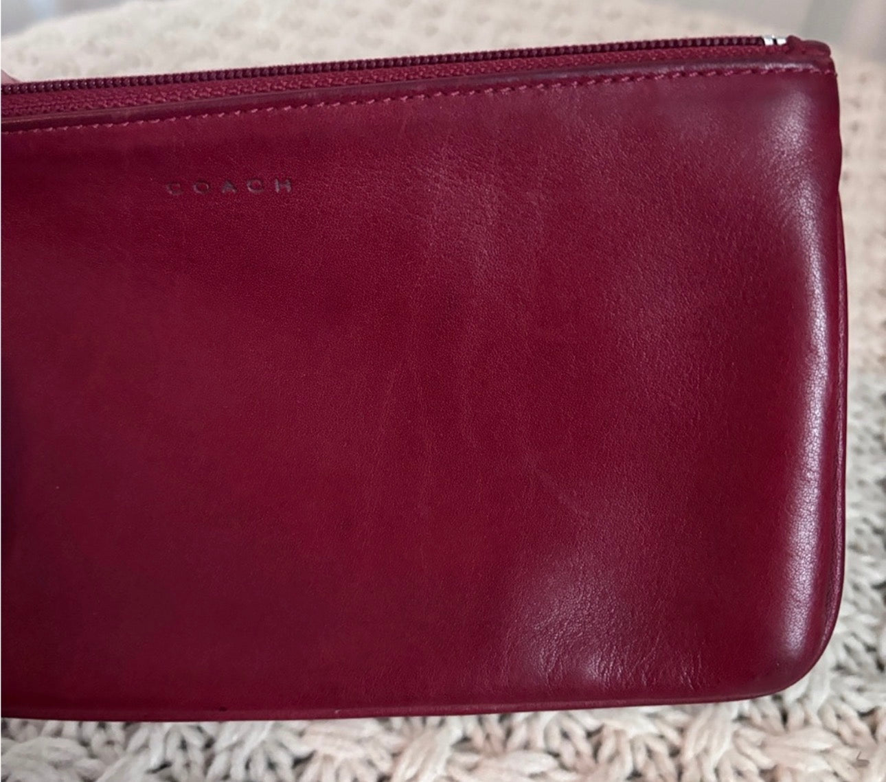 Vintage Coach Pouch, Red