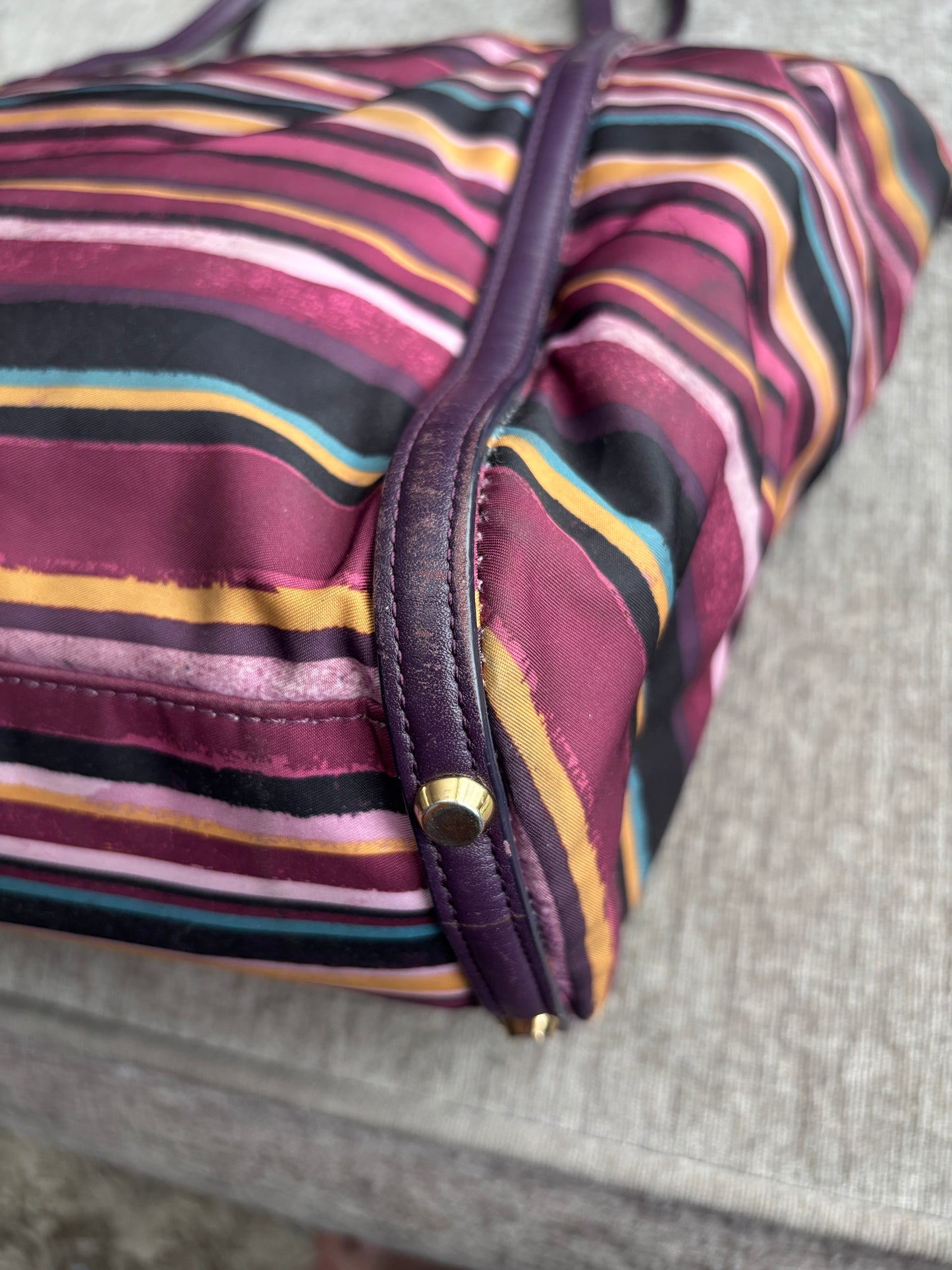 Tumi Large Canvas Bag with Leather Trim