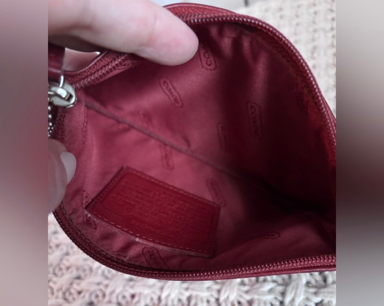 Vintage Coach Pouch, Red