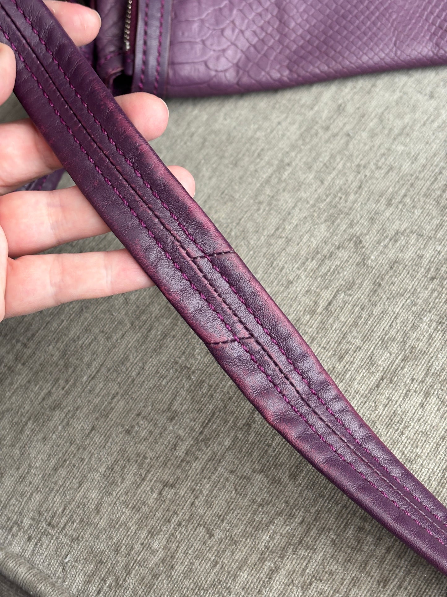 Marc by Marc Jacobs Purple Embossed Leather Bag