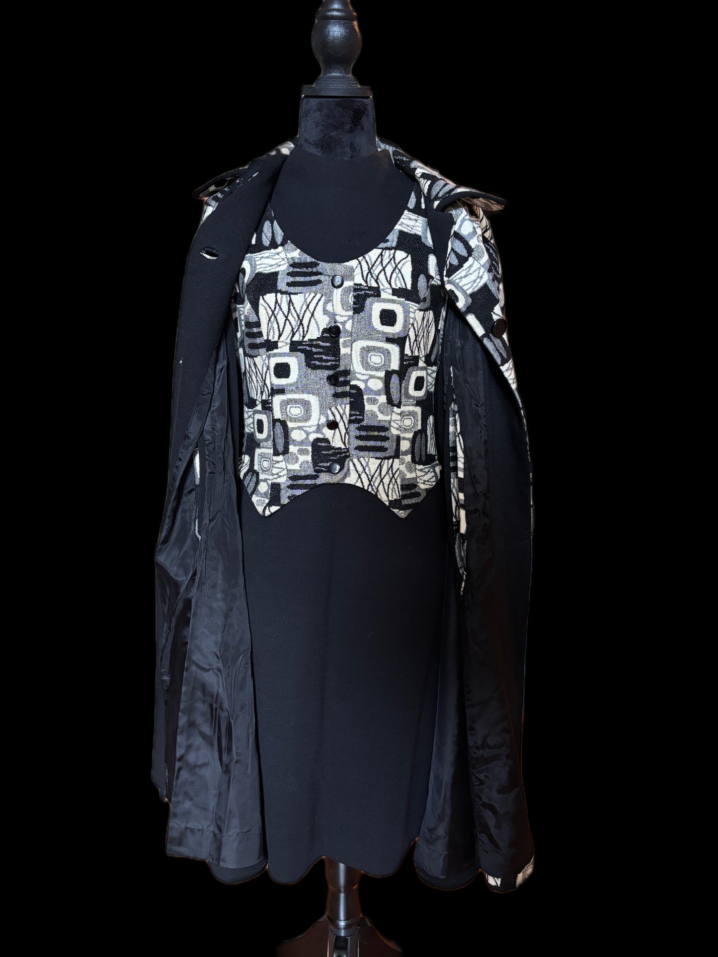 Vintage Lilly Ann Patterned Cape and Dress