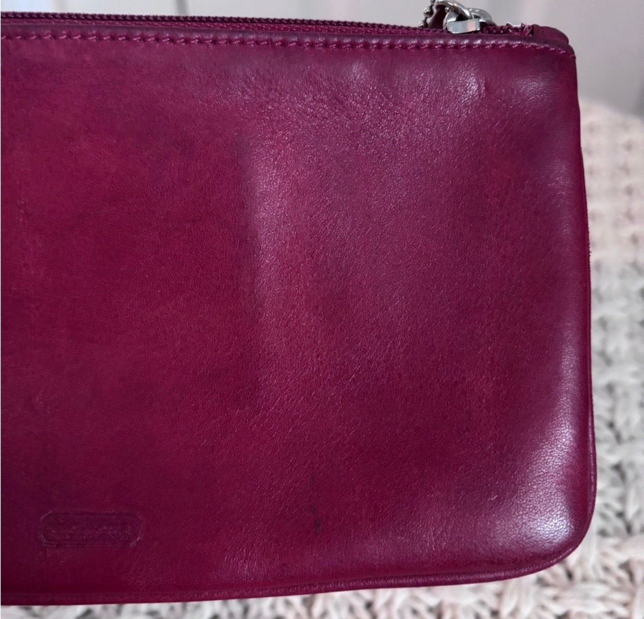Vintage Coach Pouch, Red
