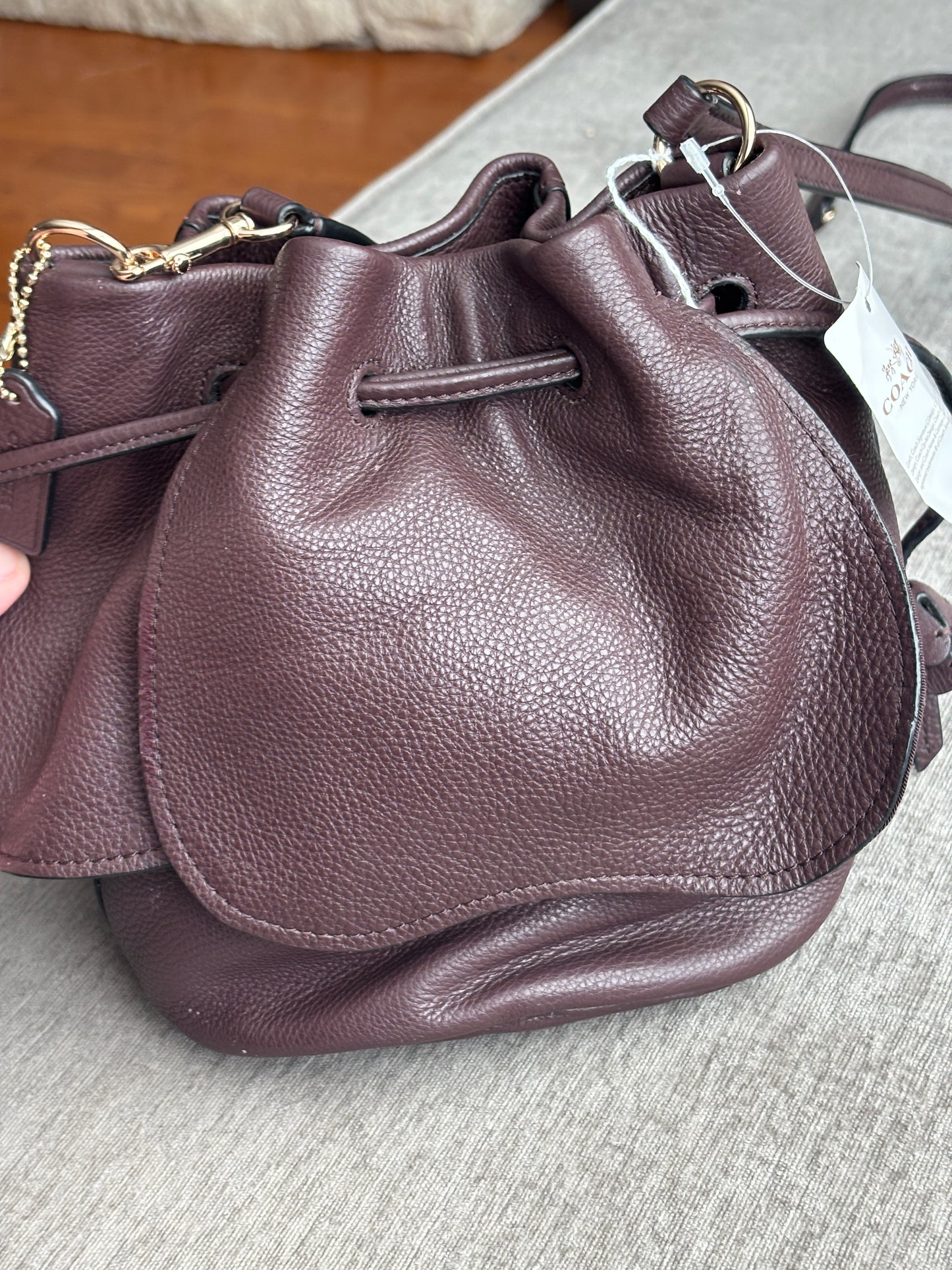 Coach Floral Embroidered Petal Bag, Oxblood