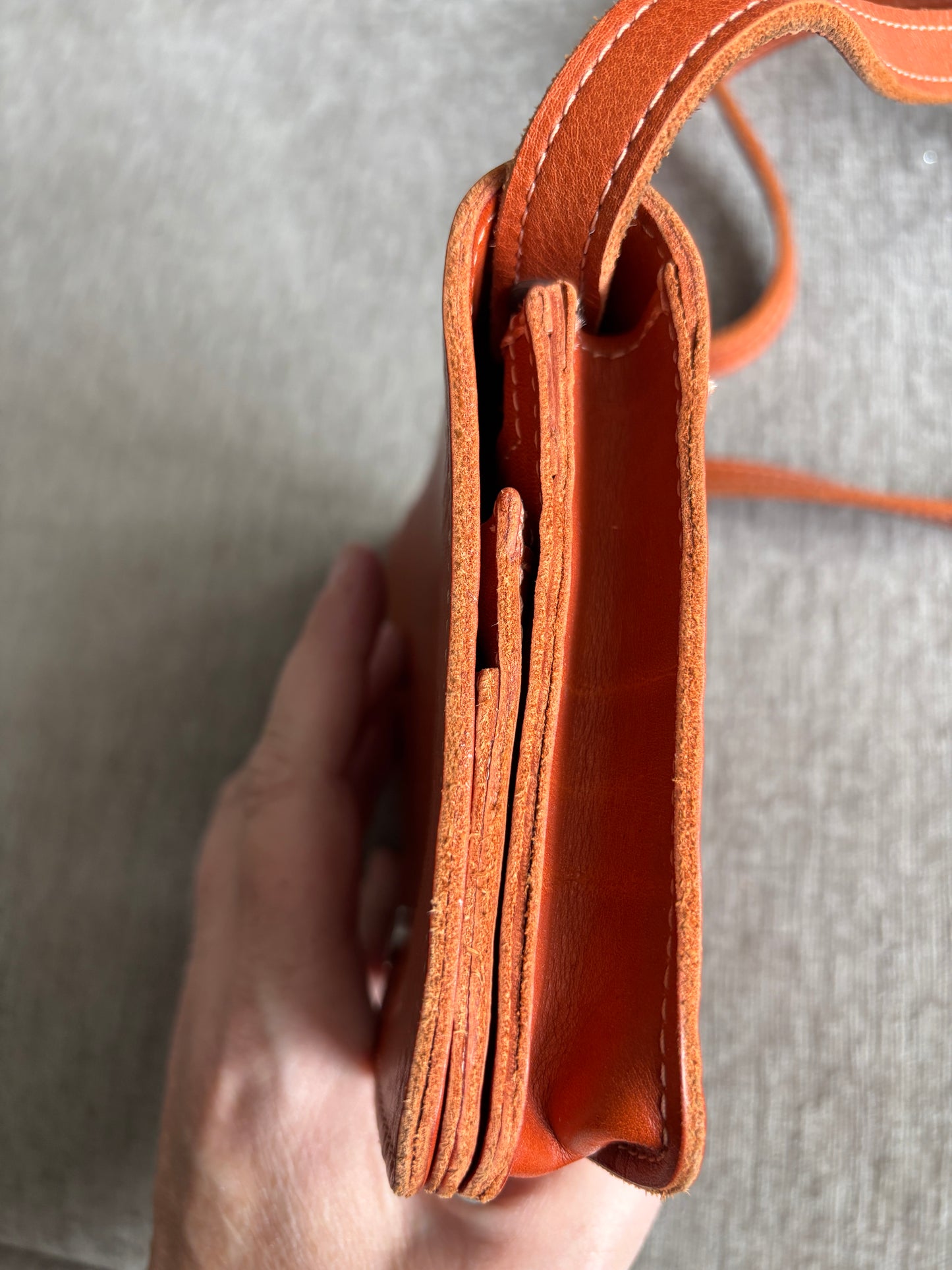 EUC Shinola Brown Leather Convertible Crossbody