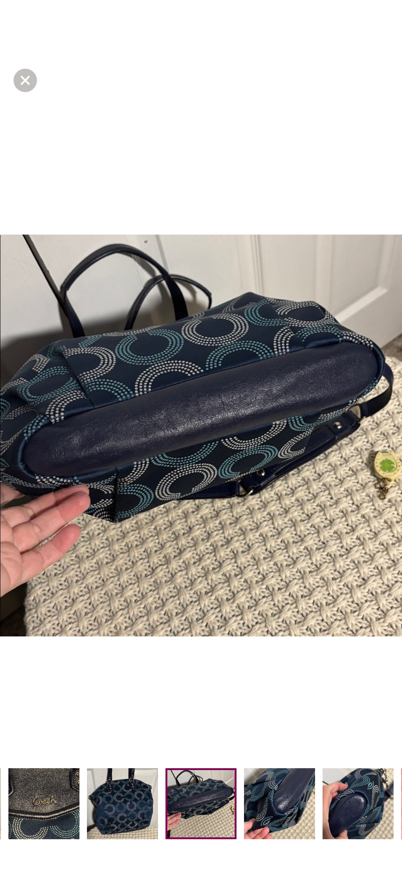 Coach Ashley Dotted Op Art North South Satchel
