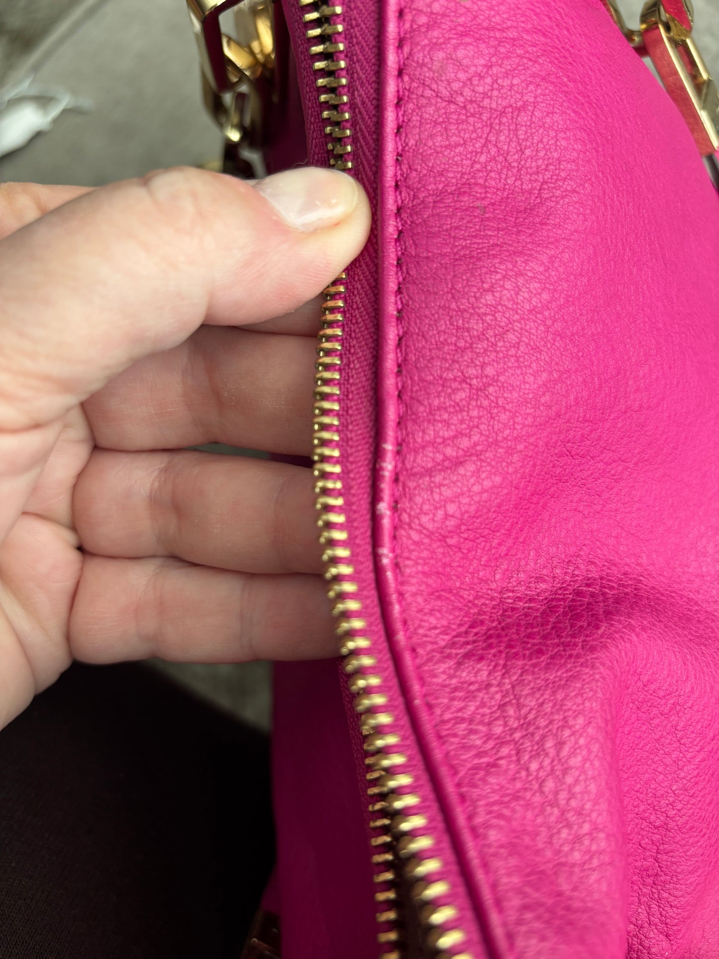 Michael Kors Vibrant Pink Leather Bag