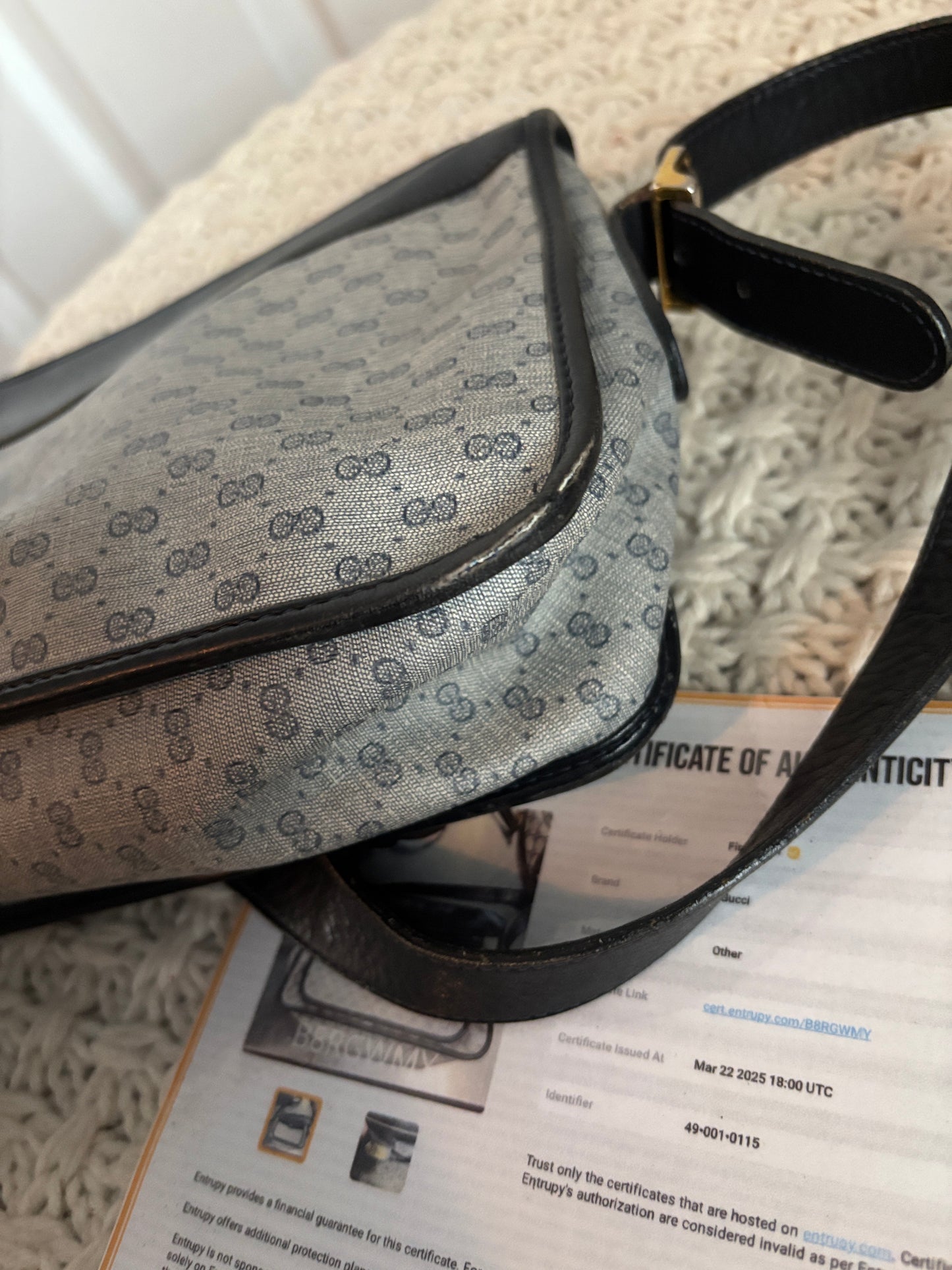 Vintage Gucci Micro GG Crossbody Bag