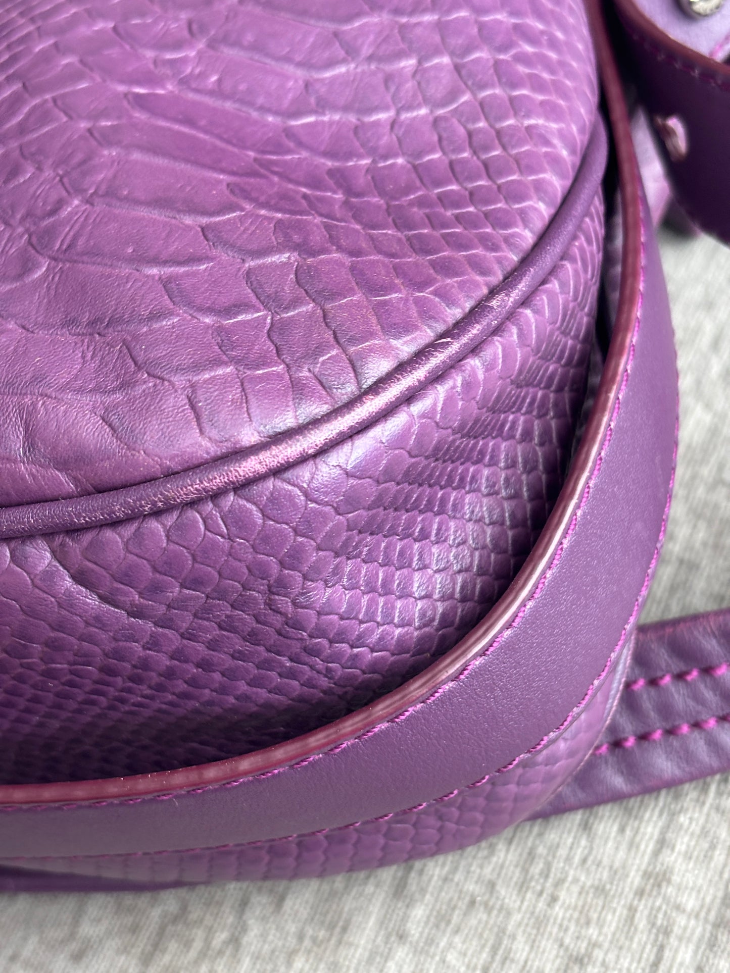 Marc by Marc Jacobs Purple Embossed Leather Bag