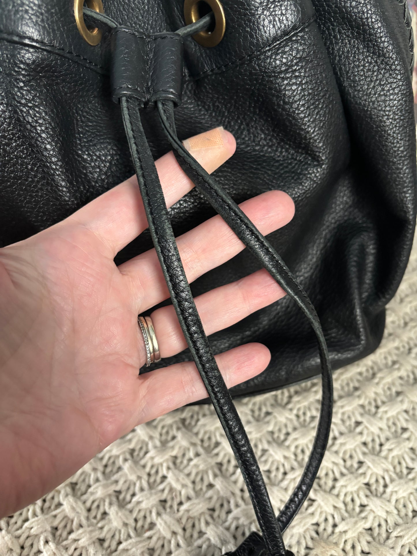 Boden Leather Bucket Bag