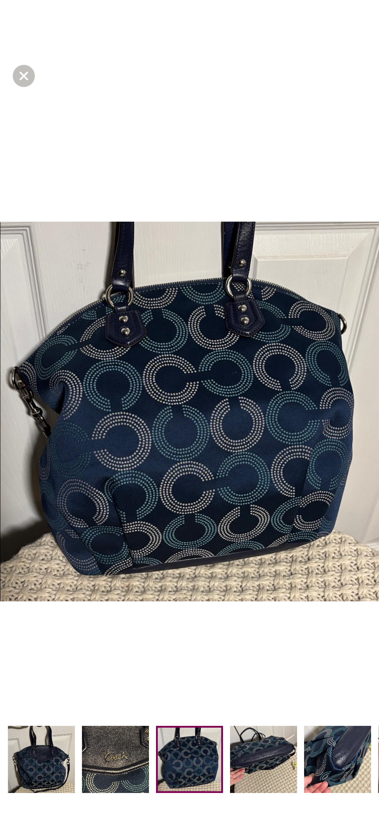 Coach Ashley Dotted Op Art North South Satchel