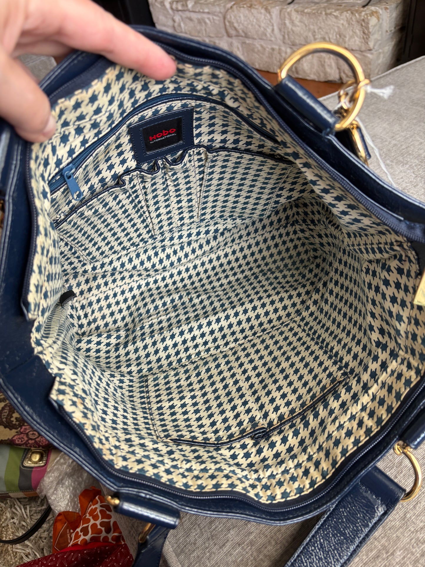 HOBO Navy Blue Large Tote
