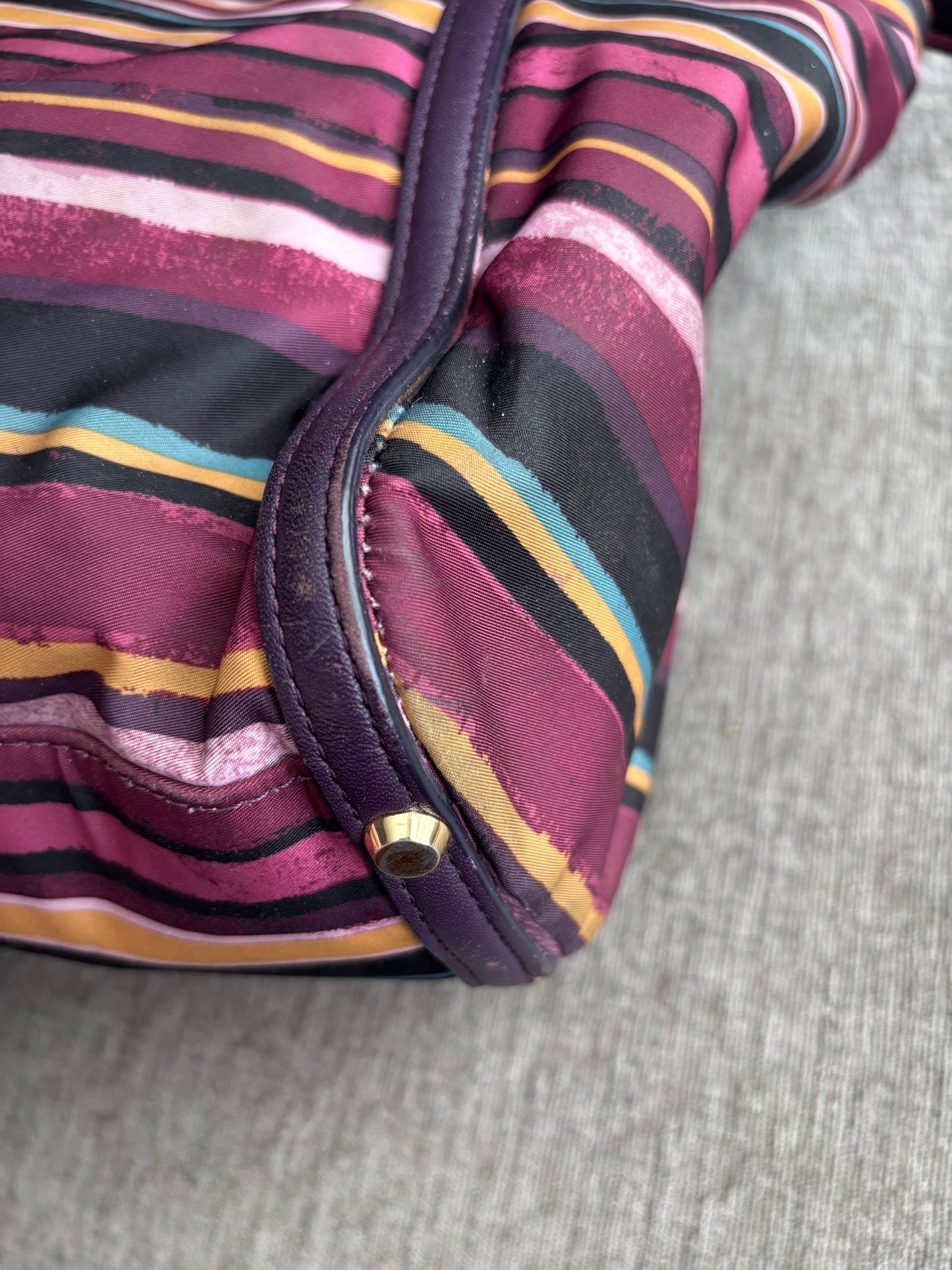 Tumi Large Canvas Bag with Leather Trim