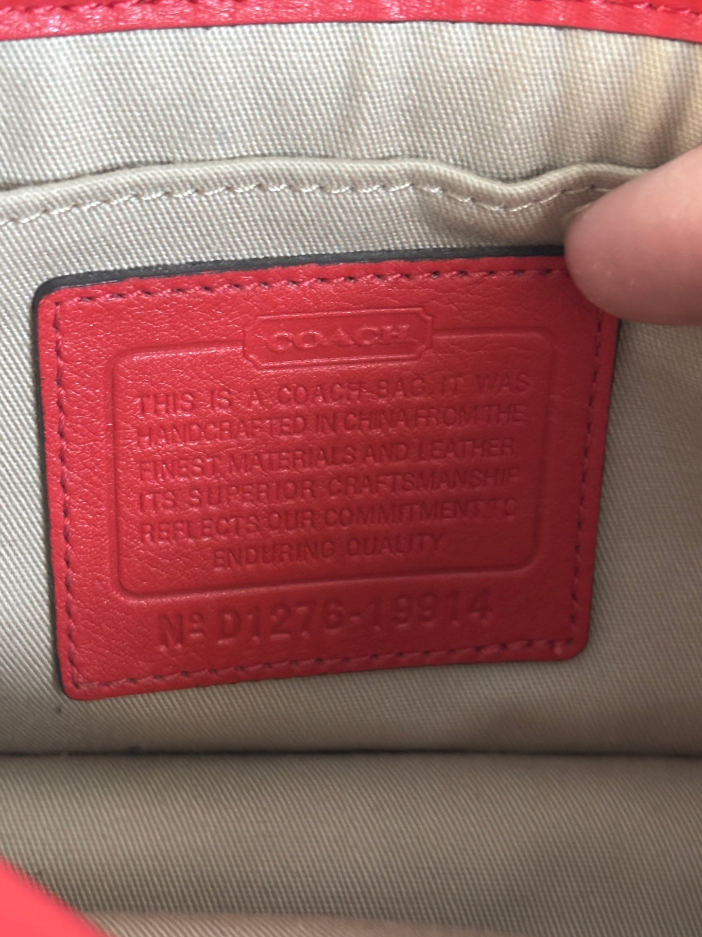 EUC Coach Legacy Penny, Vermillion