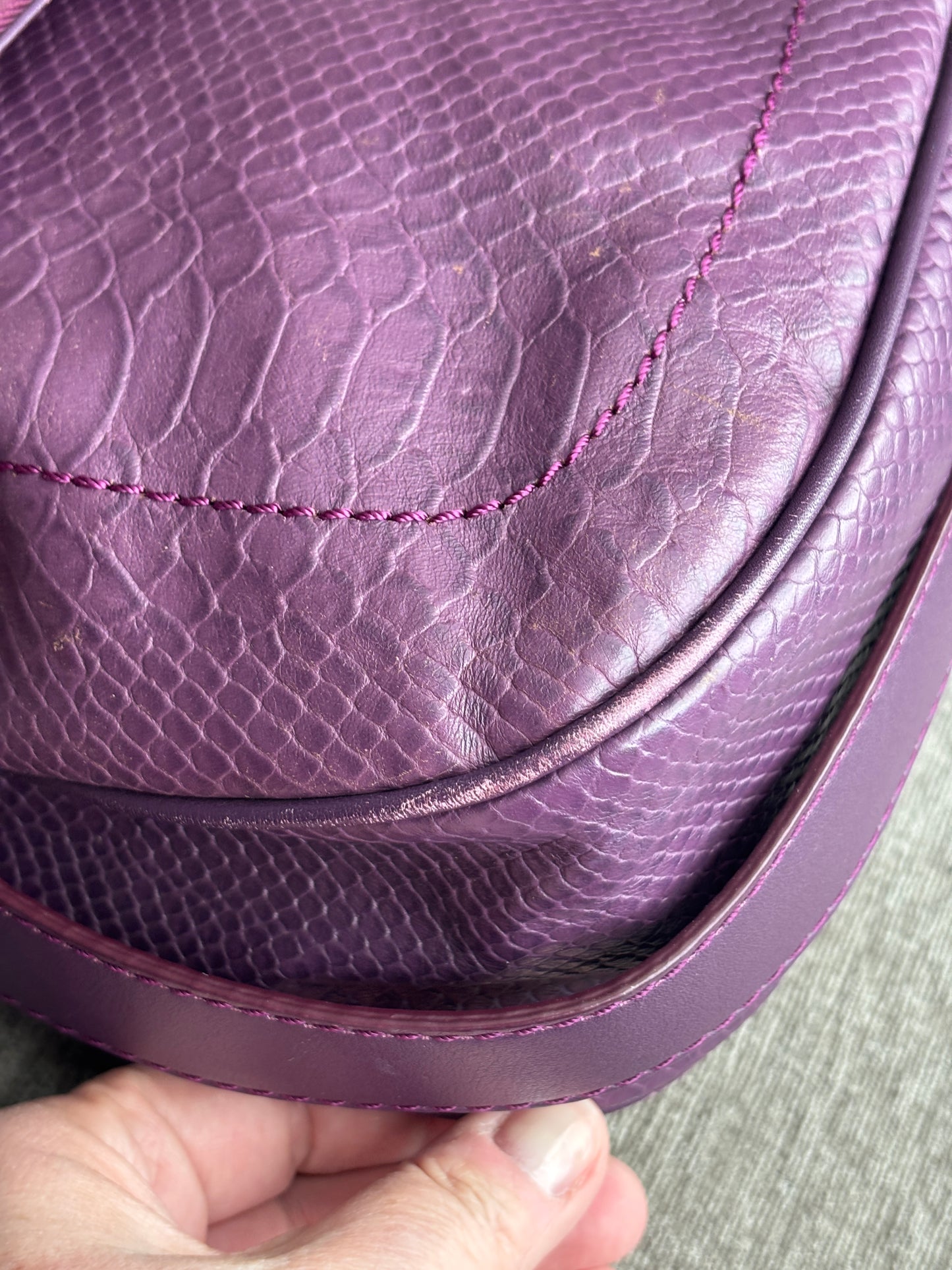 Marc by Marc Jacobs Purple Embossed Leather Bag