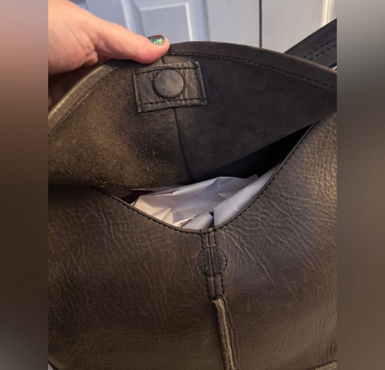 EUC Frye Taupe Leather Shoulder Bag