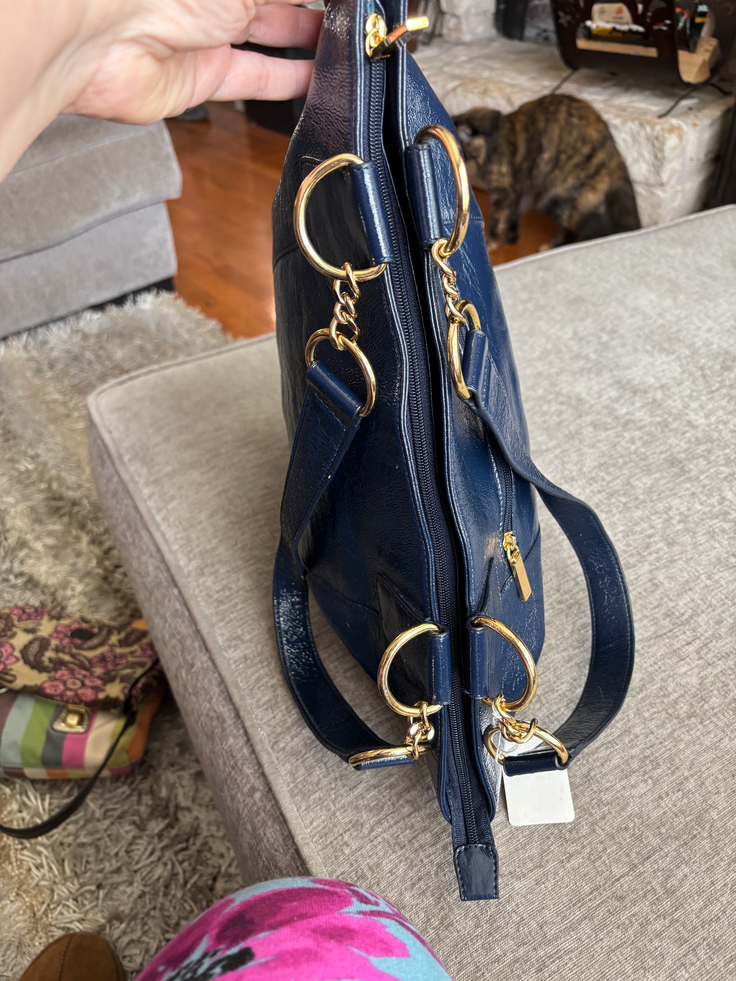 HOBO Navy Blue Large Tote
