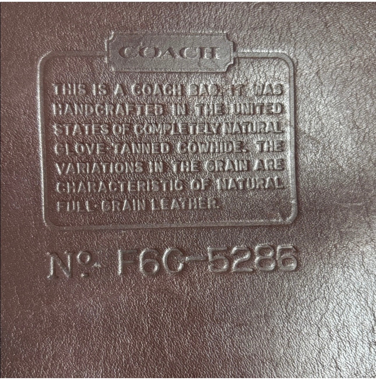 Vintage Coach Mahogany Portfolio Bag