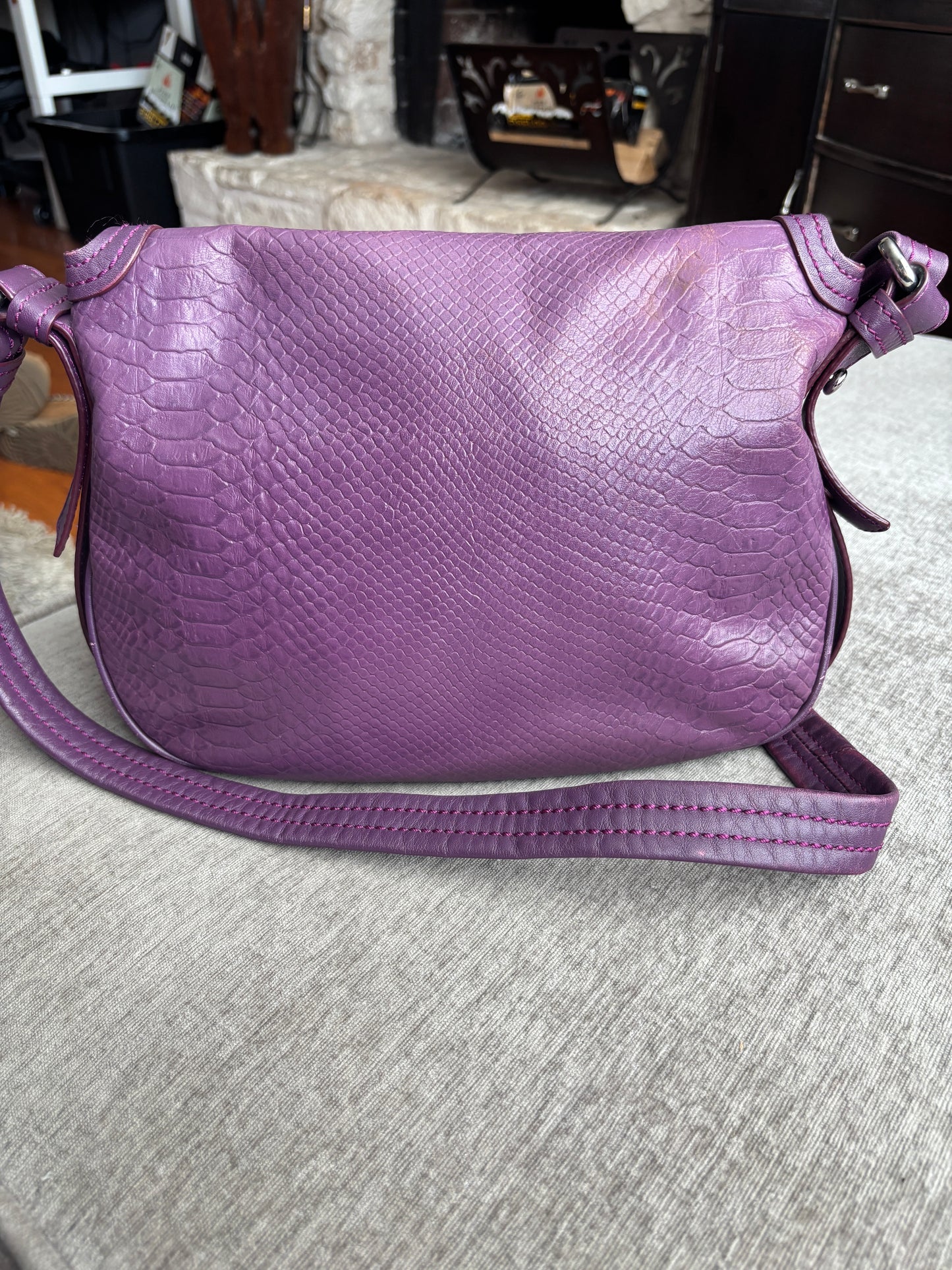 Marc by Marc Jacobs Purple Embossed Leather Bag