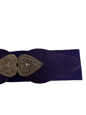 Vintage Purple Belt with Large Buckle