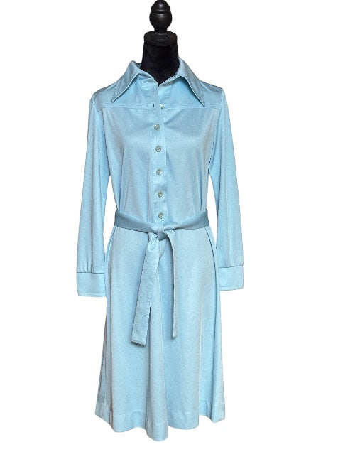 Vintage Paul of California Blue Shirt Dress