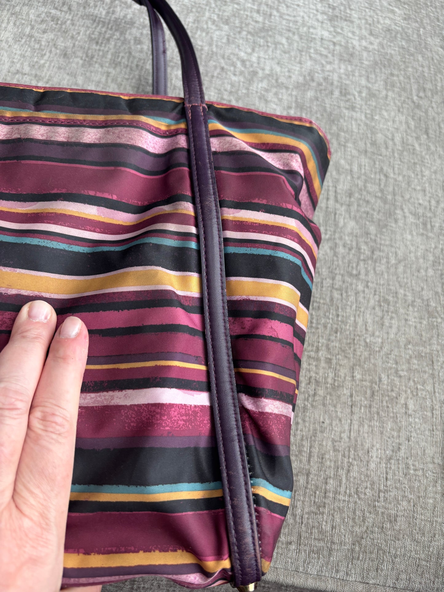 Tumi Large Canvas Bag with Leather Trim