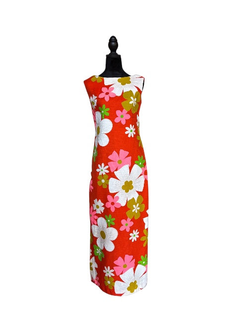 Vintage Tohki Hawaii Floral Maxi Dress