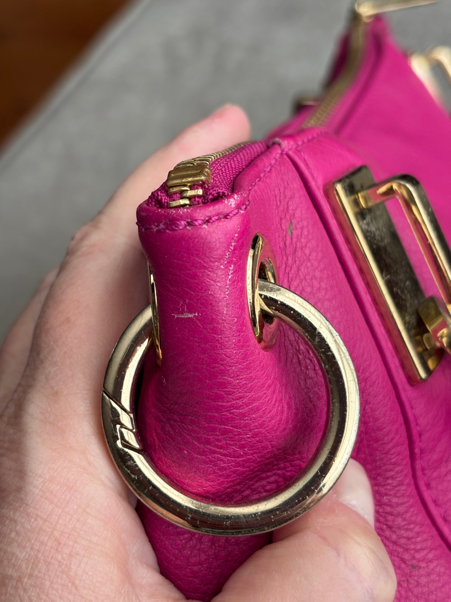 Michael Kors Vibrant Pink Leather Bag