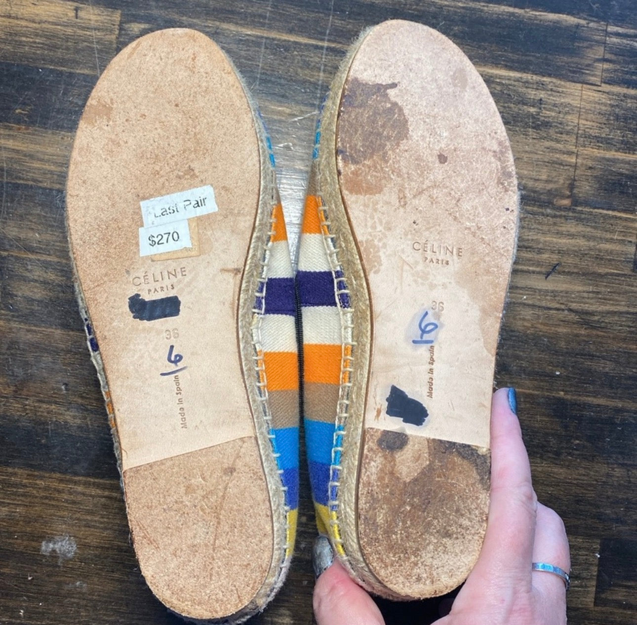 Celine Canvas Striped Espadrilles