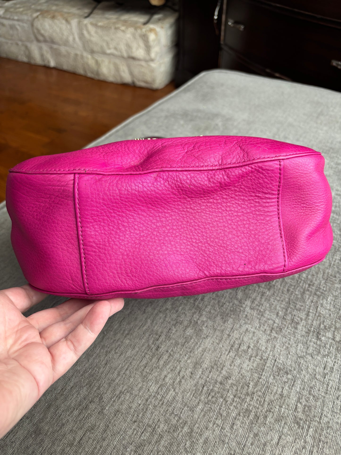 Michael Kors Vibrant Pink Leather Bag