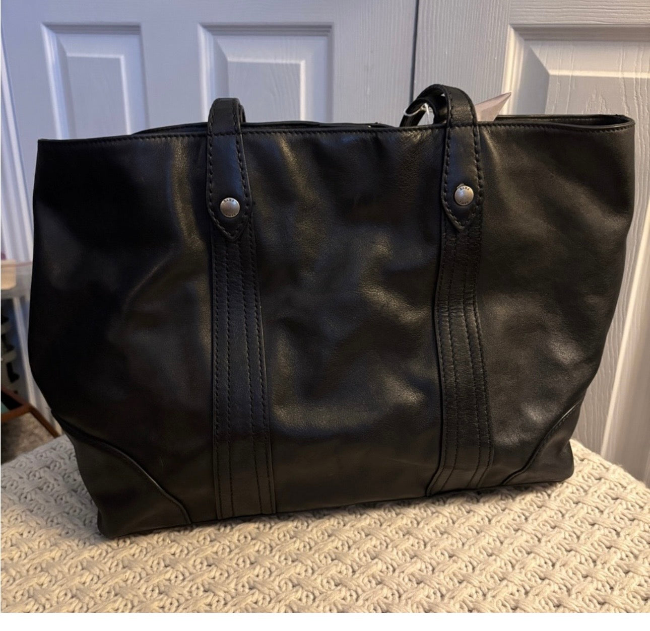 EUC Frye Black Leather Tote