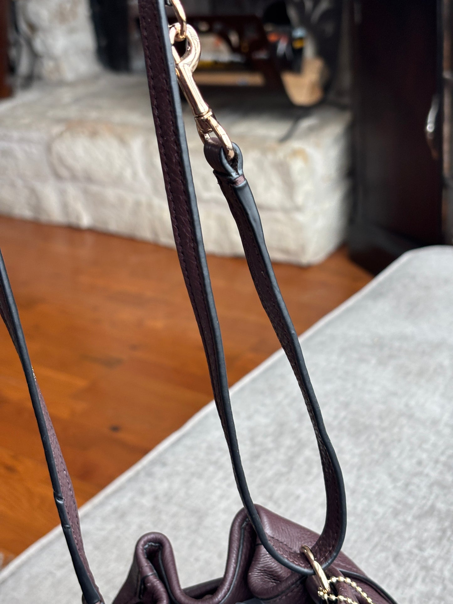 Coach Floral Embroidered Petal Bag, Oxblood
