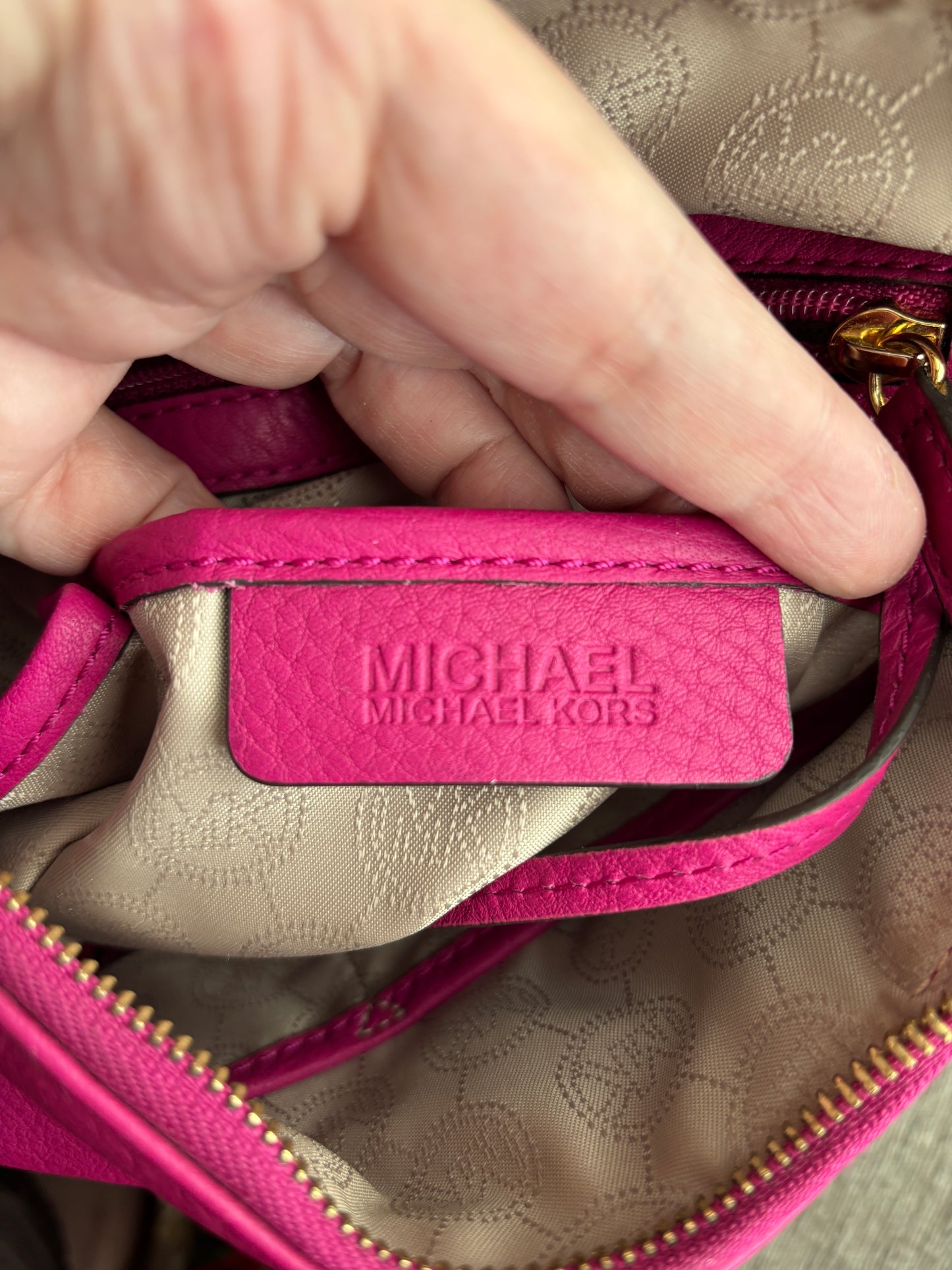 Michael Kors Vibrant Pink Leather Bag
