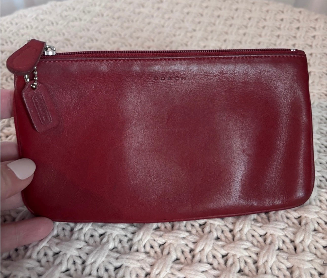 Vintage Coach Pouch, Red